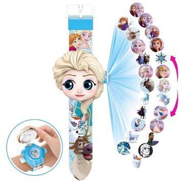Дитячий годинник із 3D-проєктором 24 зображення Ельза Крижане серце - Elsa Frozen PP3189_15 фото