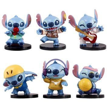Набір фігурок 6в1 Стіч на підставках із м/ф "Ліло та Стіч", 6-8 см &mdash; Stitch LS0511B фото