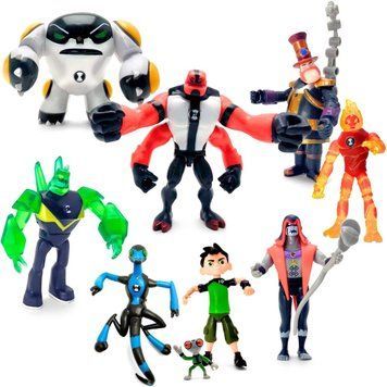 Набір іграшок Бен 10 9 в 1 зі світловими ефектами, 12 см - Бен Тен, Ben 10 figure set BT211 фото