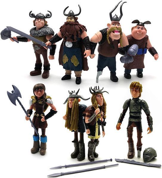 Набір фігурок "Як приборкати Дракона" 8в1, 9 см - "How to train Dragon" action figure HTTYD2019 фото