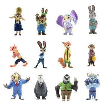 Набір фігурок 12в1 Зоотрополіс (Звірополіс) 4-7 см - Zootopia ZT211126 фото