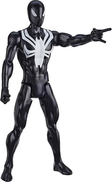 Фігурка Hasbro, Людина-Павук Чорний Костюм Веном Марвел, 30 см - Black Spider-Man, Marvel, Titan Hero Series E8523 фото