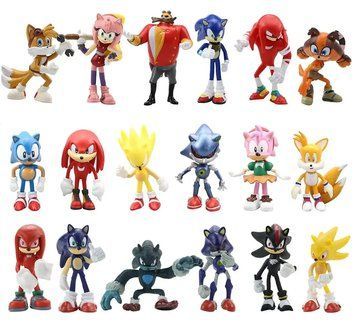 Набір Sonic Boom 18 шт Їжачок Супер Сонік 7 см &mdash; Sonic the Hedgehog SONIC18 фото