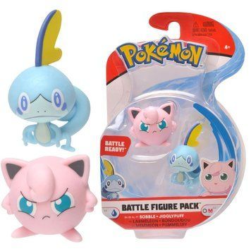 Фігурки Покемон Соббл, Джіггліпуф, 3-4 см - Pok&eacute;mon, Sobble, Jigglypuff, Battle figure pack 97627 фото