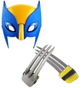 Костюм Росомахи, 2в1, маска, що світиться, кігті Росомахи - X-men, Wolverine, set 2 WMN02 фото