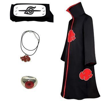 Набір Naruto аксесуари Акацукі: пов'язка, кільце, ланцюжок, плащ S (158-165) NCA2112 фото