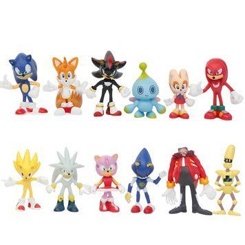 Набір фігурок 12в1 Їжачок Супер Сонік, 5 см - Sonic The Hedgehog S334 фото
